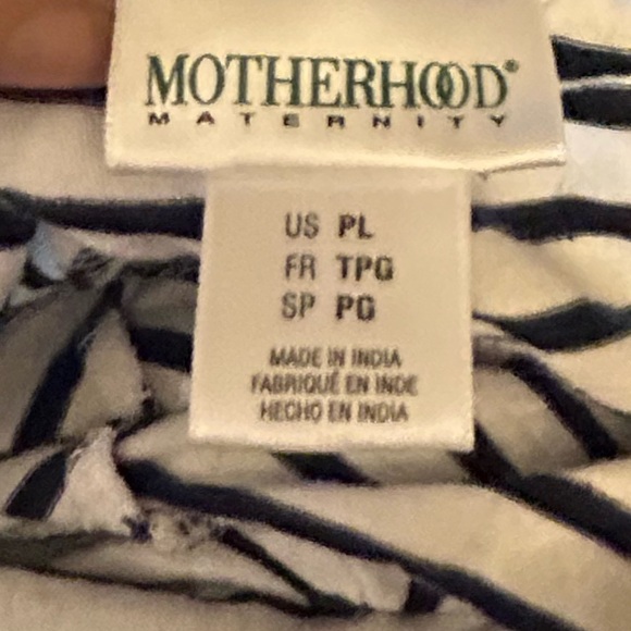 $10 sale Motherhood maternity maxi dress size PL stripe blue white D2 - Picture 4 of 4